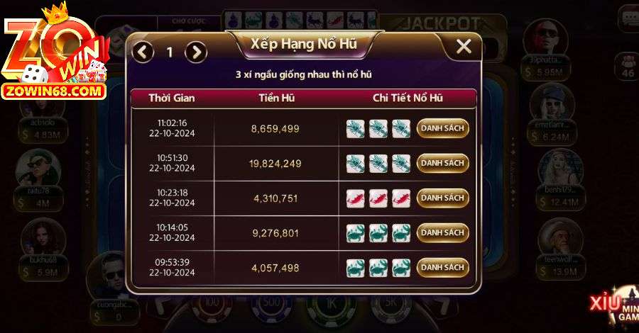 Game ghi điểm bởi  xác suất chiến thắng cao