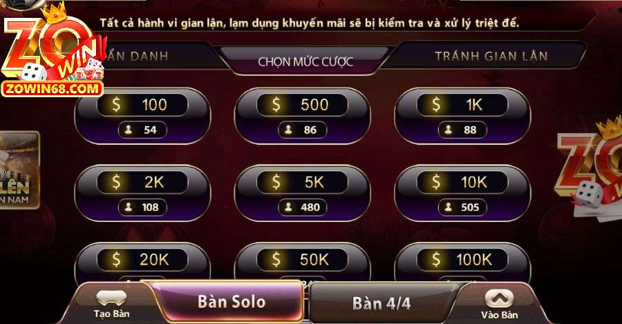 Bàn cược tiến lên miền Nam có số lượng người tham gia đông đảo