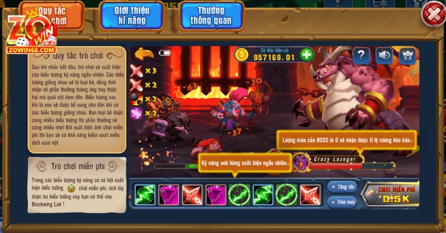 Hệ thống các biểu tượng đặc biệt được sử dụng trong game