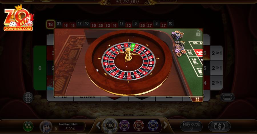 Roulette 3D là tựa game giải trí quen thuộc với nhiều cược thủ