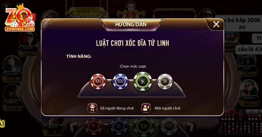 Quy định và các thuật ngữ thường gặp trong Xóc Đĩa Tứ Linh